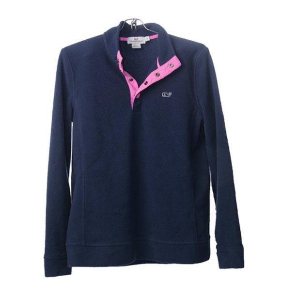 Tops - Vineyard Vine Navy Pink Pullover Top Sz.S